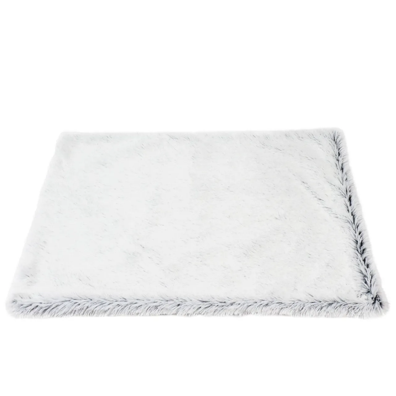 Fluffy hundetæppe 100x70 cm frossen hvid til hund - blødt og skridsikkert underlag